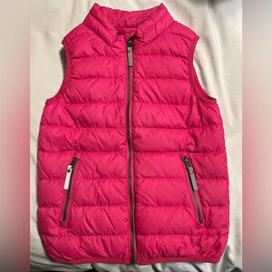 Hanna Andersson down vest size 120 6-7yrs girls pink VGUC